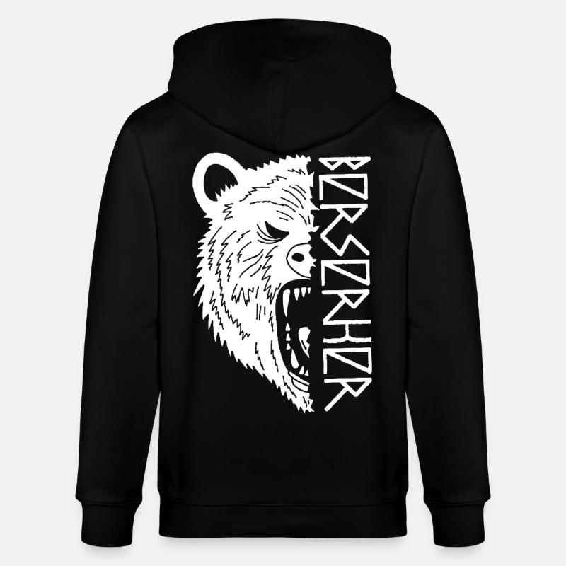 Eisbär-Krieger - Stanley/Stella Unisex Bio-Kapuzenjacke CULTIVATOR  - Schwarz