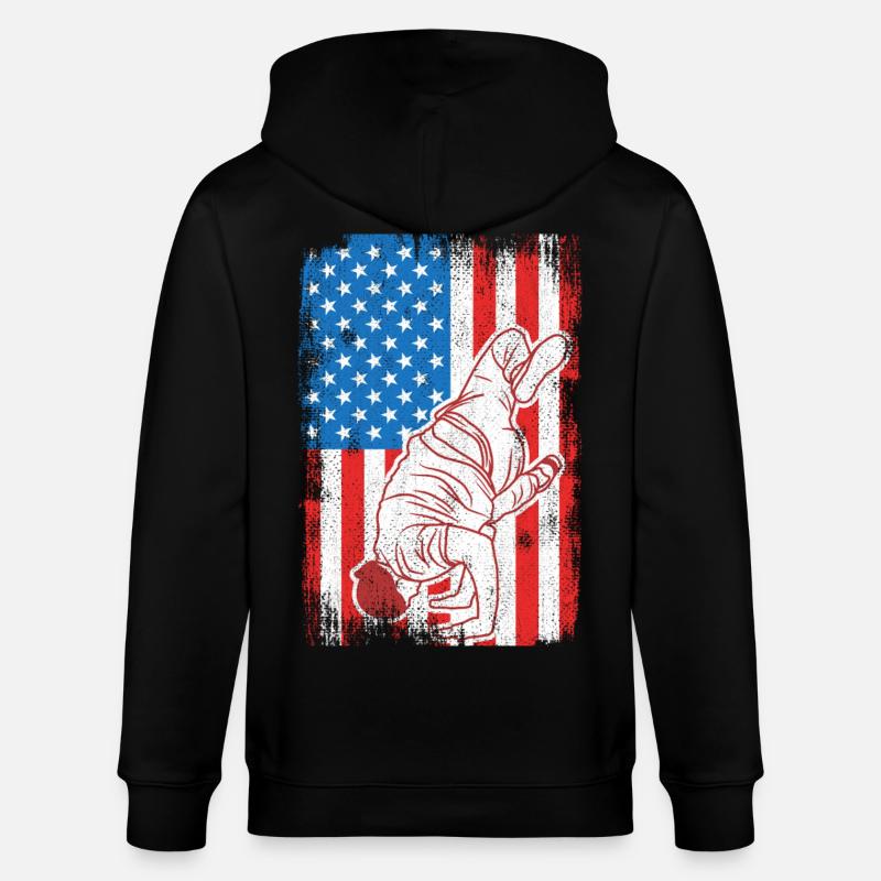 4. Juli USA Breakdance - Stanley/Stella Unisex Bio-Kapuzenjacke CULTIVATOR  - Schwarz