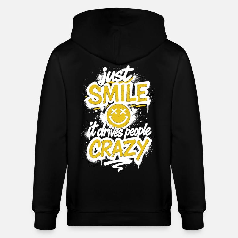 Souris juste – Dic de graffiti fou - Veste à capuche bio CULTIVATOR Stanley/Stella Unisexe - noir