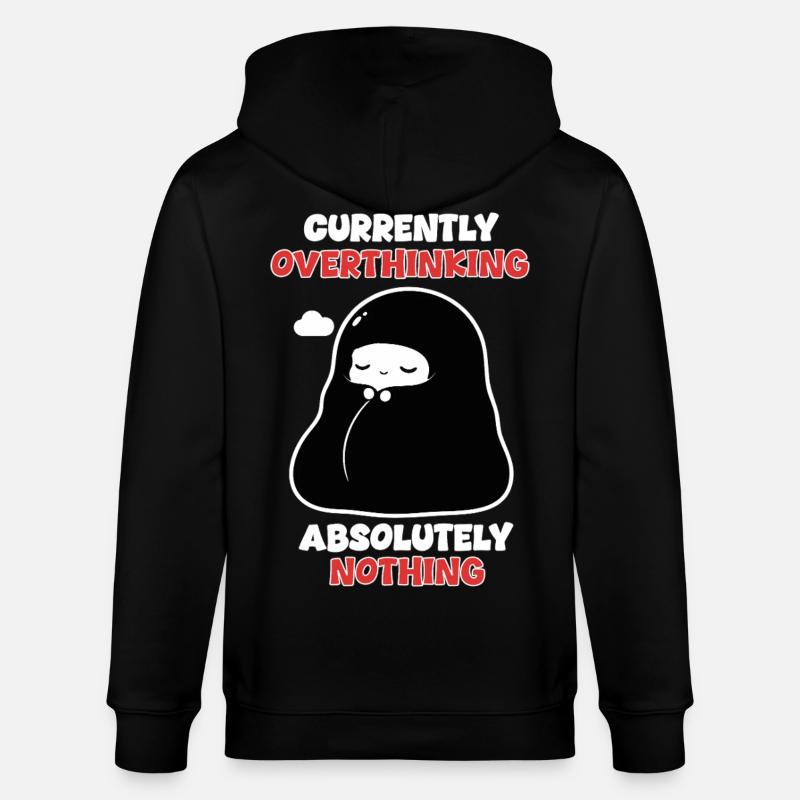 Overthinking Nothing Manga Chibi Humor - Stanley/Stella Unisex Bio-Kapuzenjacke CULTIVATOR  - Schwarz