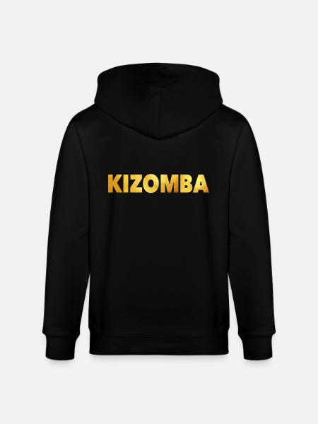 Kizomba GOLD - Kizomba Dance Shirt - Stanley/Stella CULTIVATOR Unisex Organic Hooded Jacket - black