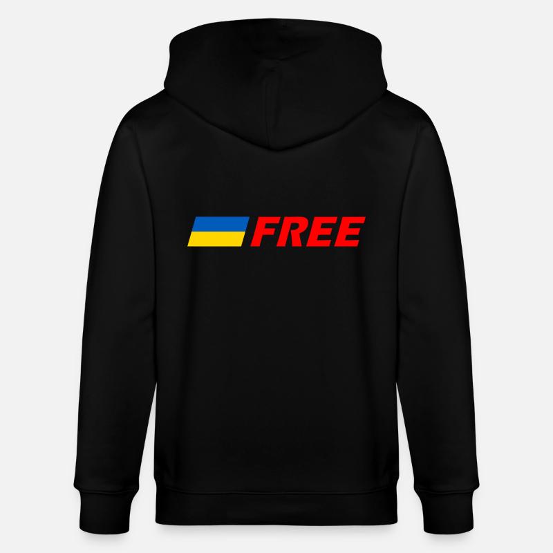 Ukraine - Stanley/Stella Unisex Bio-Kapuzenjacke CULTIVATOR - Schwarz