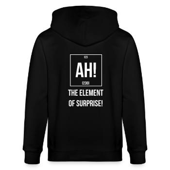 Ah The Element of Surprise - Stanley/Stella Unisex Bio-Kapuzenjacke CULTIVATOR  - Schwarz - Hinten - Anna (173cm)