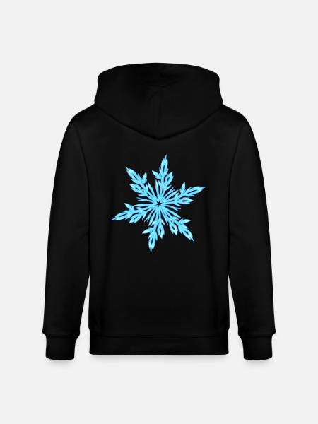 Ice crystal - Stanley/Stella CULTIVATOR  Unisex Organic Hooded Jacket - black