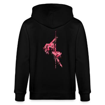 Pole Dance - Stanley/Stella Unisex Bio-Kapuzenjacke CULTIVATOR  - Schwarz - Hinten - Anna (173cm)