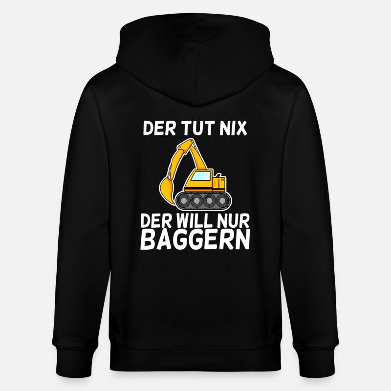 Bagger Baggerfahrer - Stanley/Stella Unisex Bio-Kapuzenjacke CULTIVATOR  - Schwarz
