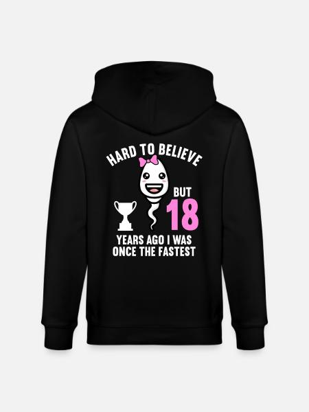 18 years ago 18 years fastest 18th birthday - Stanley/Stella CULTIVATOR  Unisex Organic Hooded Jacket - black