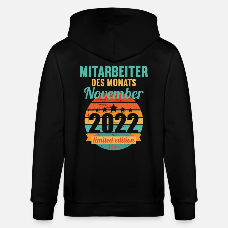 Mitarbeiter des Monats November 2022 - Stanley/Stella Unisex Bio-Kapuzenjacke CULTIVATOR  - Schwarz