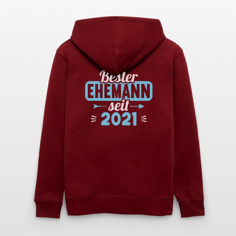 Beste Ehefrau Bester Ehemann seit 2021 Stanley/Stella Unisex Bio-Kapuzenjacke CULTIVATOR 