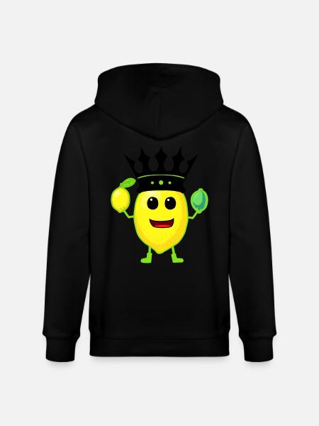 Lemons Lemons King Fruit Fruits - Stanley/Stella CULTIVATOR Unisex Organic Hooded Jacket - black