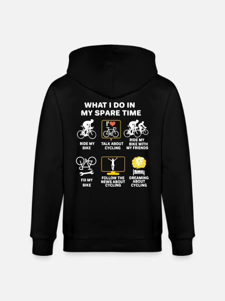 Cyclist cycling passion cycling humour gift - Stanley/Stella CULTIVATOR  Unisex Organic Hooded Jacket - black