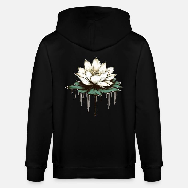 Fleur de lotus - Veste à capuche bio CULTIVATOR Stanley/Stella Unisexe - noir