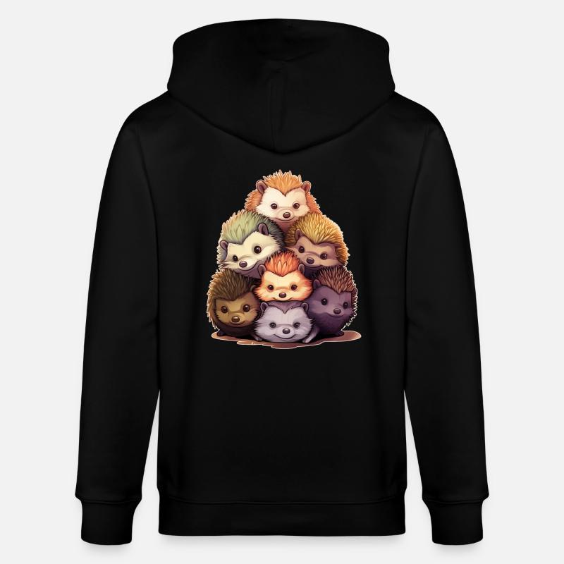 Hérisson - Veste à capuche bio CULTIVATOR Stanley/Stella Unisexe - noir