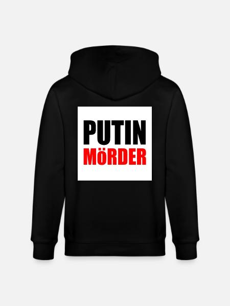 Putin mörder - Stanley/Stella CULTIVATOR Unisex Organic Hooded Jacket - black