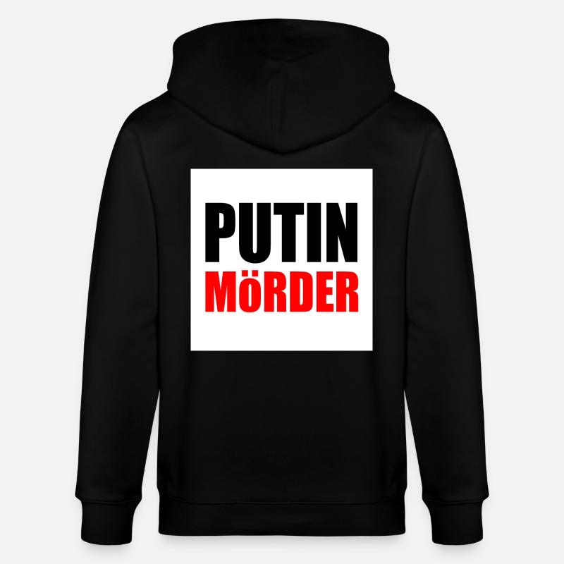Putin mörder - Veste à capuche bio CULTIVATOR Stanley/Stella Unisexe - noir