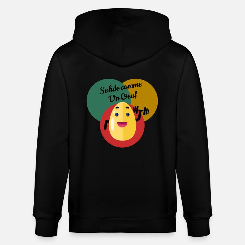 Solide comme un oeuf - Veste à capuche bio CULTIVATOR Stanley/Stella Unisexe - noir