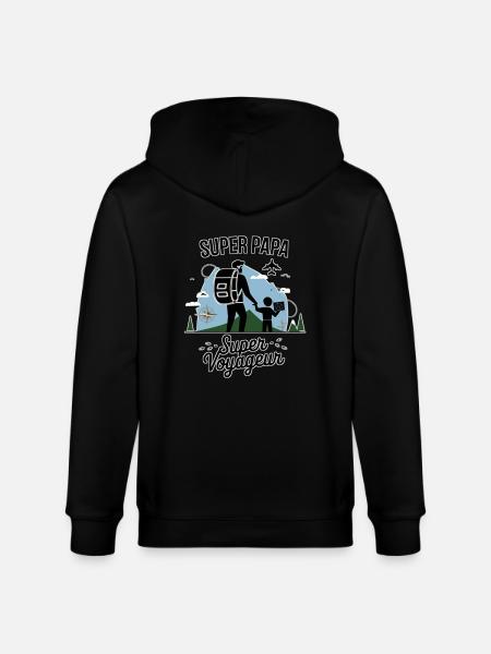 Super Papa voyageur - Veste à capuche bio CULTIVATOR Stanley/Stella Unisexe - noir