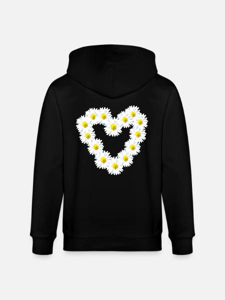 Heart Daisy Daisy Warm - Stanley/Stella CULTIVATOR Unisex Organic Hooded Jacket - black
