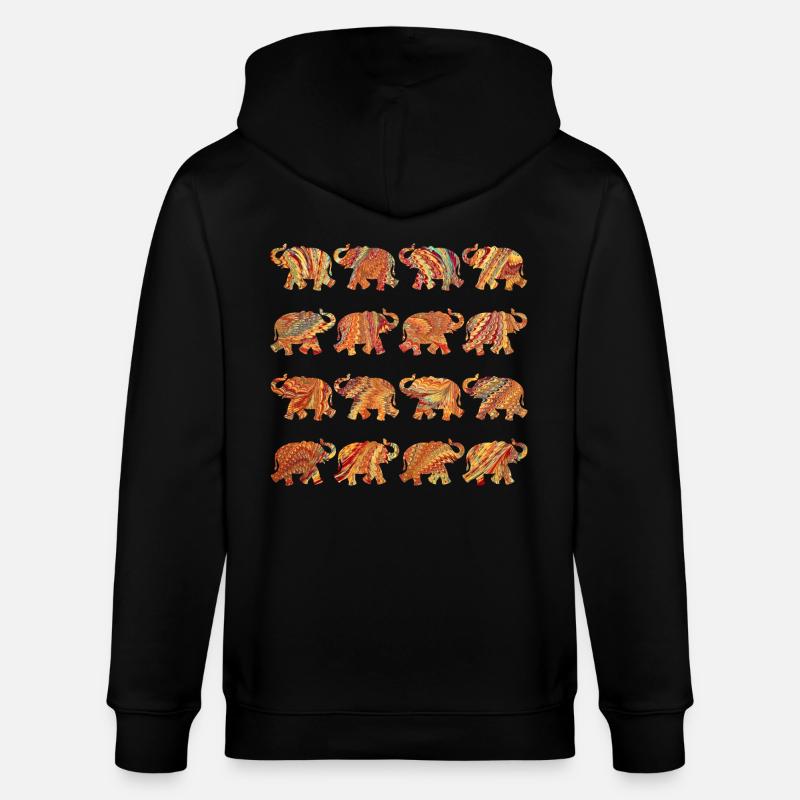 12 éléphants e 22 - Veste à capuche bio CULTIVATOR Stanley/Stella Unisexe - noir