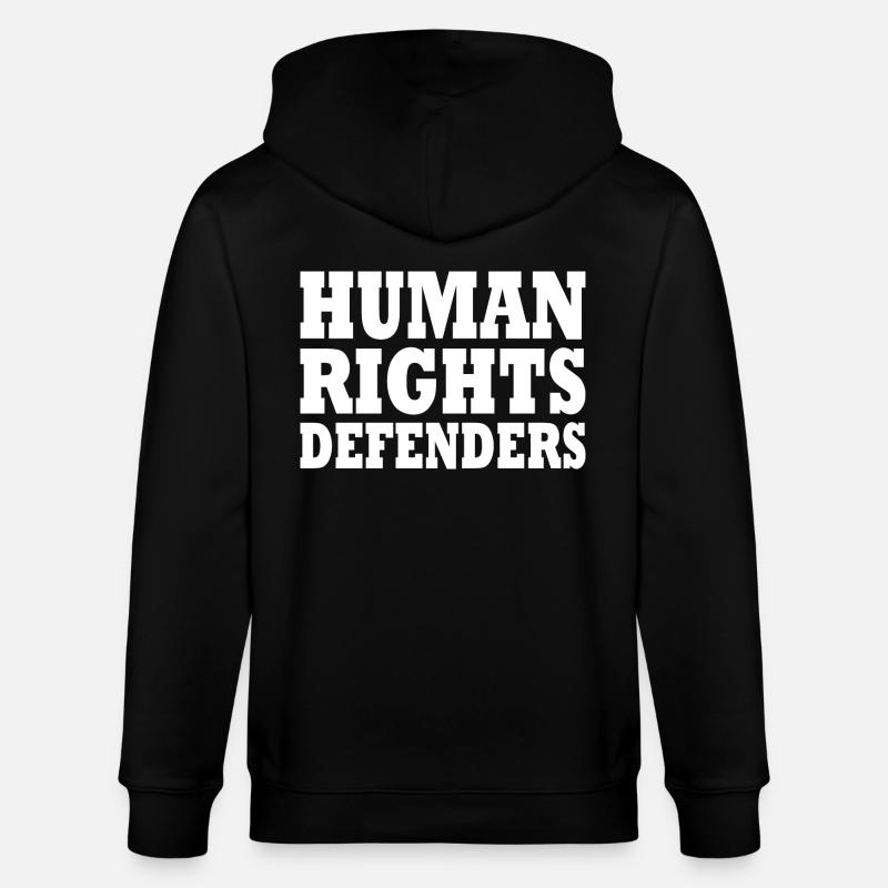 Human rights defenders - Veste à capuche bio CULTIVATOR Stanley/Stella Unisexe - noir