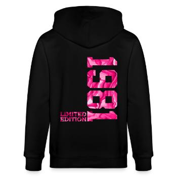45E ANNIVERSAIRE ÉDITION LIMITÉE ROSE 1981 - Veste à capuche bio CULTIVATOR Stanley/Stella Unisexe - noir - Dos - Anna (173cm)