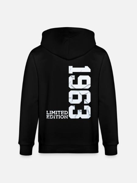 63RD BIRTHDAY LIMITED EDITION 1963 - Stanley/Stella CULTIVATOR  Unisex Organic Hooded Jacket - black
