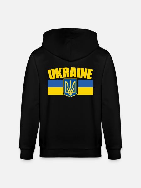 Ukraine Flag Symbol - Ukraines flag - Stanley/Stella økologisk unisex-hættejakke CULTIVATOR  - sort