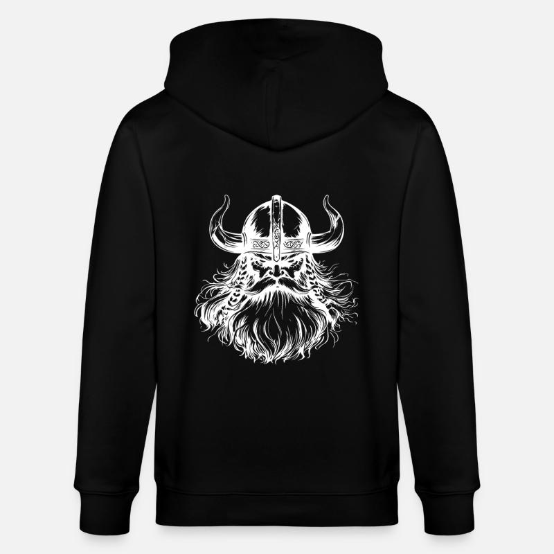 Wikinger Krieger - Stanley/Stella Unisex Bio-Kapuzenjacke CULTIVATOR  - Schwarz