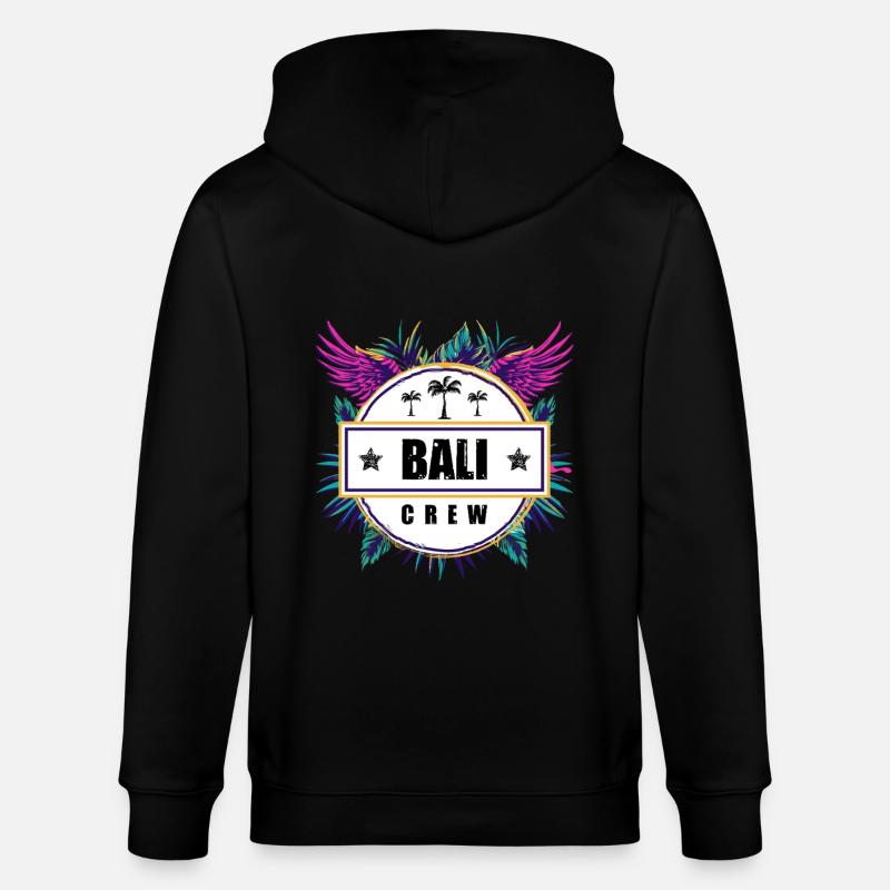 Bali Crew Tropical - Veste à capuche bio CULTIVATOR Stanley/Stella Unisexe - noir