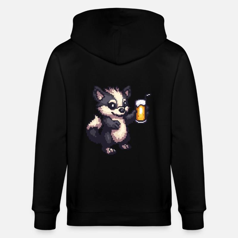 Skunk Pixel Bière - Veste à capuche bio CULTIVATOR Stanley/Stella Unisexe - noir