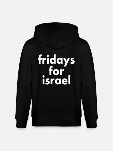 Fridays for israel - Stanley/Stella CULTIVATOR  Unisex Organic Hooded Jacket - black