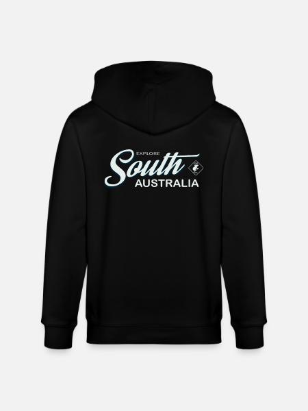 EXPLORE SOUTH AUSTRALIA - Stanley/Stella CULTIVATOR Unisex Organic Hooded Jacket - black