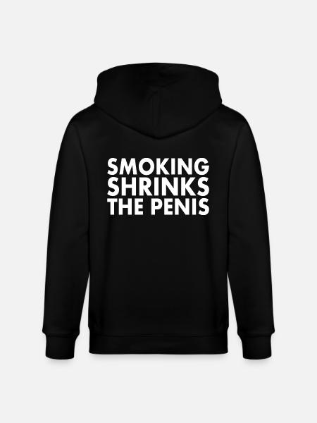 Smoking shrinks the penis - Stanley/Stella CULTIVATOR Unisex Organic Hooded Jacket - black