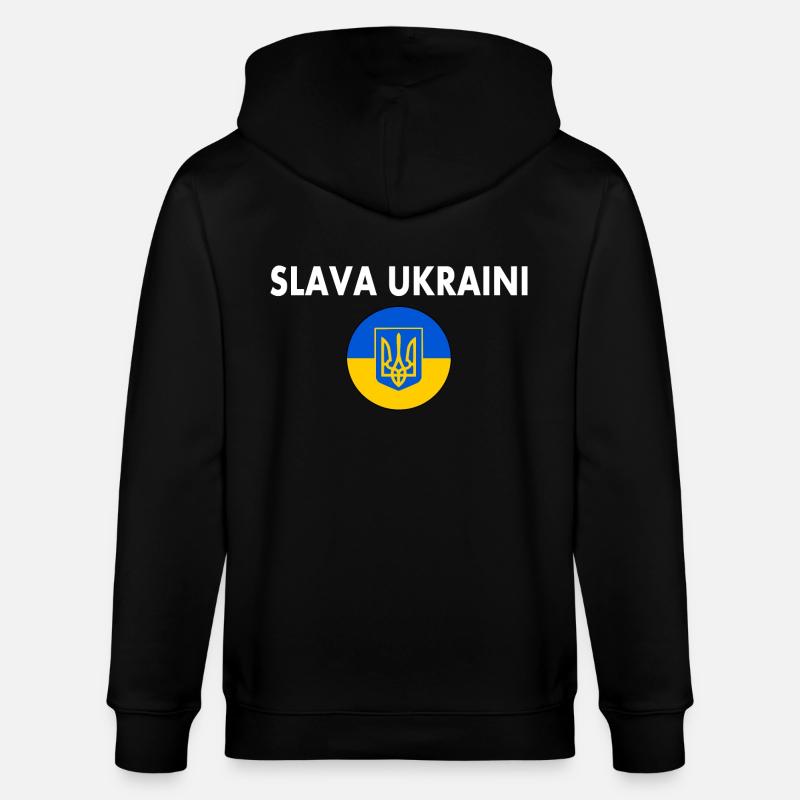 Slava ukraini - Veste à capuche bio CULTIVATOR Stanley/Stella Unisexe - noir