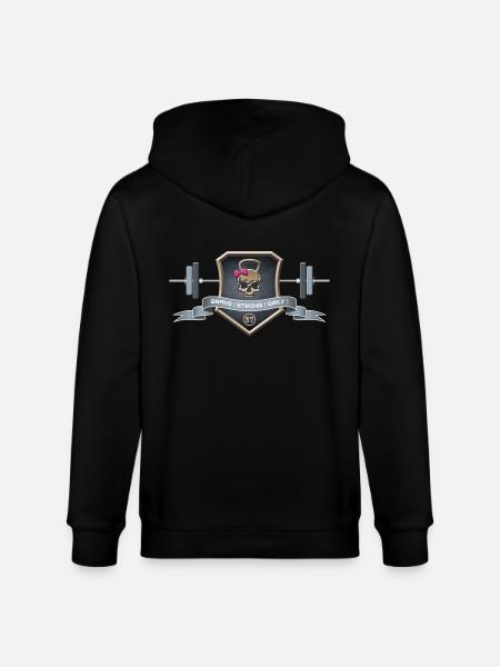 Logo Brave Strong Girly - Stanley/Stella CULTIVATOR Unisex Organic Hooded Jacket - black