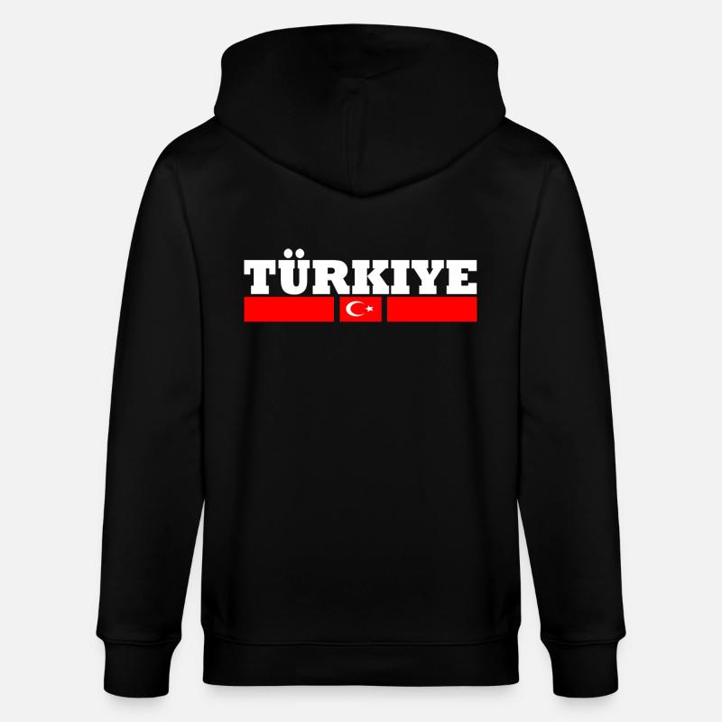 Drapeau turc - Veste à capuche bio CULTIVATOR Stanley/Stella Unisexe - noir