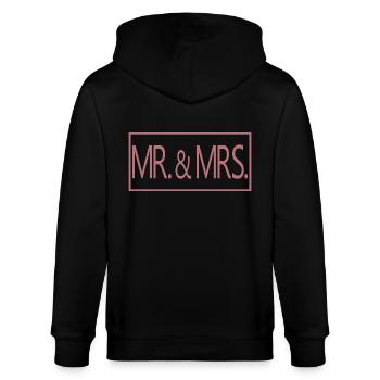 M. & Mme Couple marié Hommes & Femmes Cadeau de mariage - Veste à capuche bio CULTIVATOR Stanley/Stella Unisexe - noir - Dos - Anna (173cm)