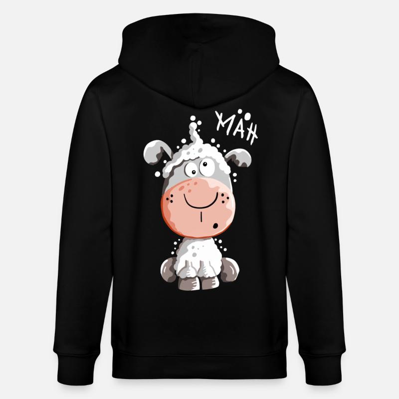Drolliges Schaf - Schafe - Lamm - Fun - Stanley/Stella Unisex Bio-Kapuzenjacke CULTIVATOR  - Schwarz