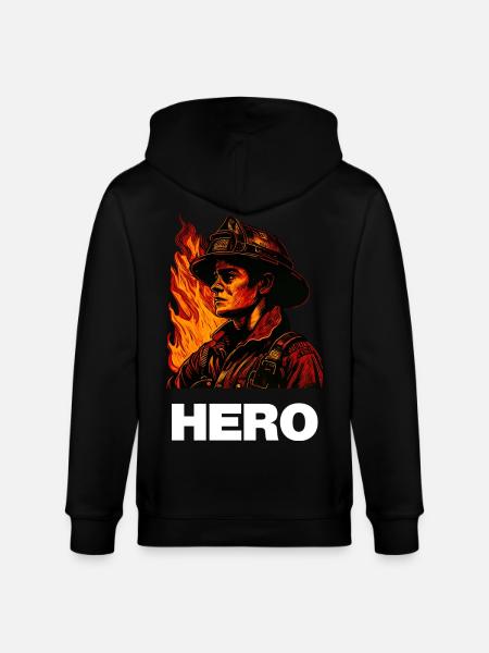 Feuerwehr Hero / Held - Stanley/Stella Unisex Bio-Kapuzenjacke CULTIVATOR  - Schwarz