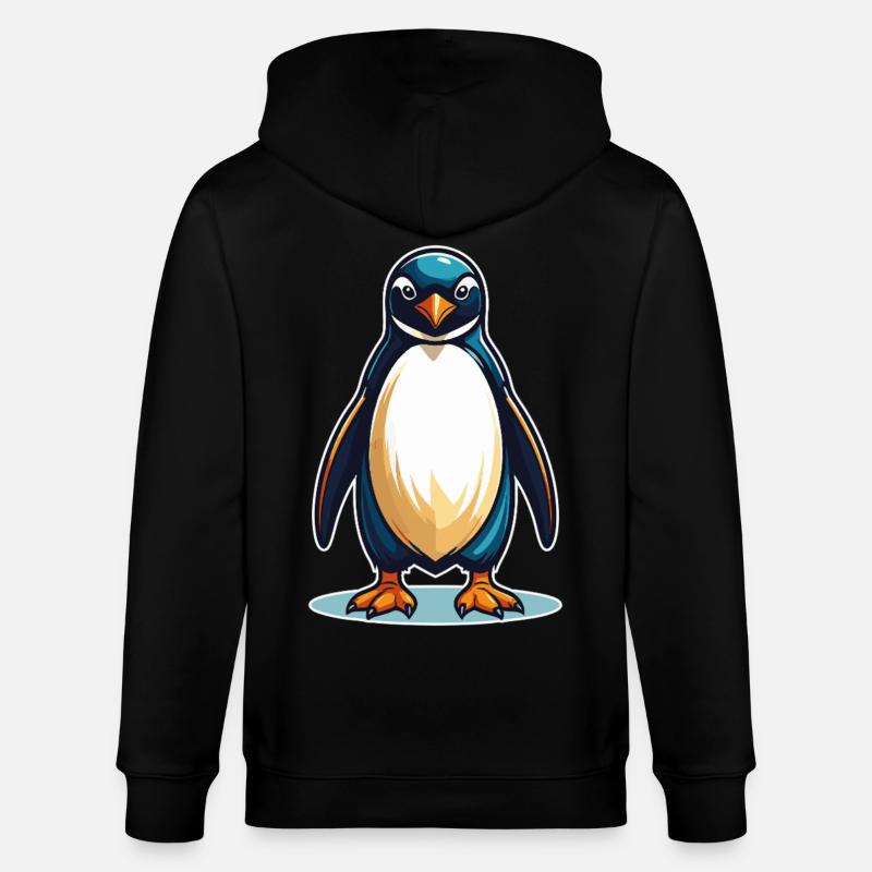 Cooler Pinguin – Süß, frech und sympathisch - Stanley/Stella Unisex Bio-Kapuzenjacke CULTIVATOR  - Schwarz