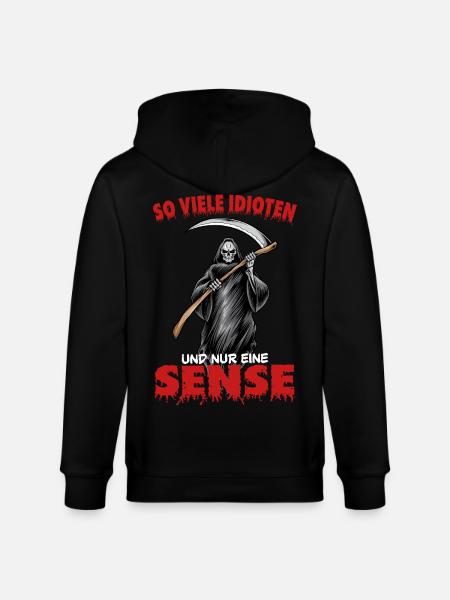 Tellement d’idiots et une seule faux - Veste à capuche bio CULTIVATOR Stanley/Stella Unisexe - noir