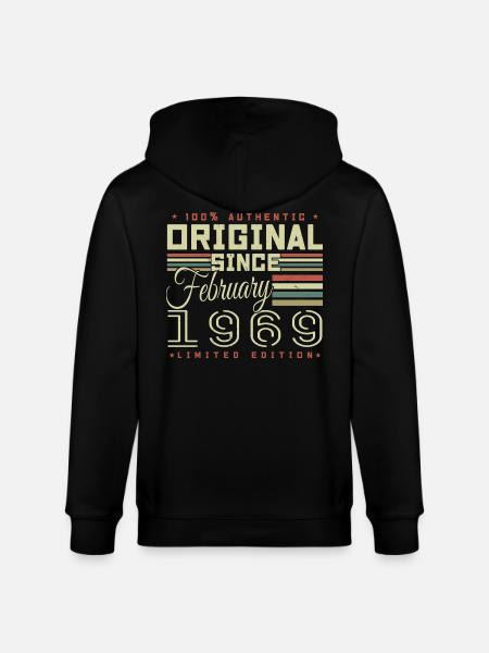 Awesome since February 1969 - Stanley/Stella CULTIVATOR  Unisex Organic Hooded Jacket - black