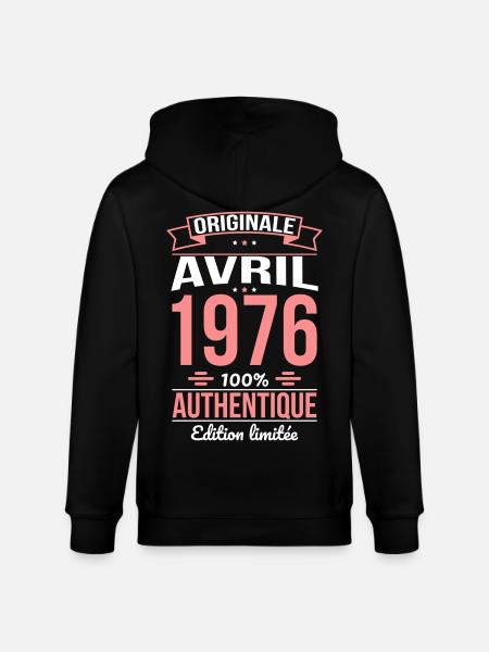 50th Anniversary - Original - April 1976 - Stanley/Stella CULTIVATOR Unisex Organic Hooded Jacket - black