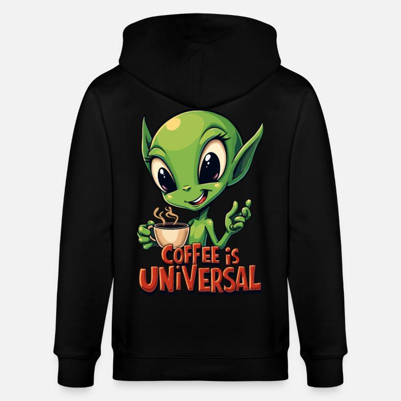 Le café est universel - Veste à capuche bio CULTIVATOR Stanley/Stella Unisexe - noir