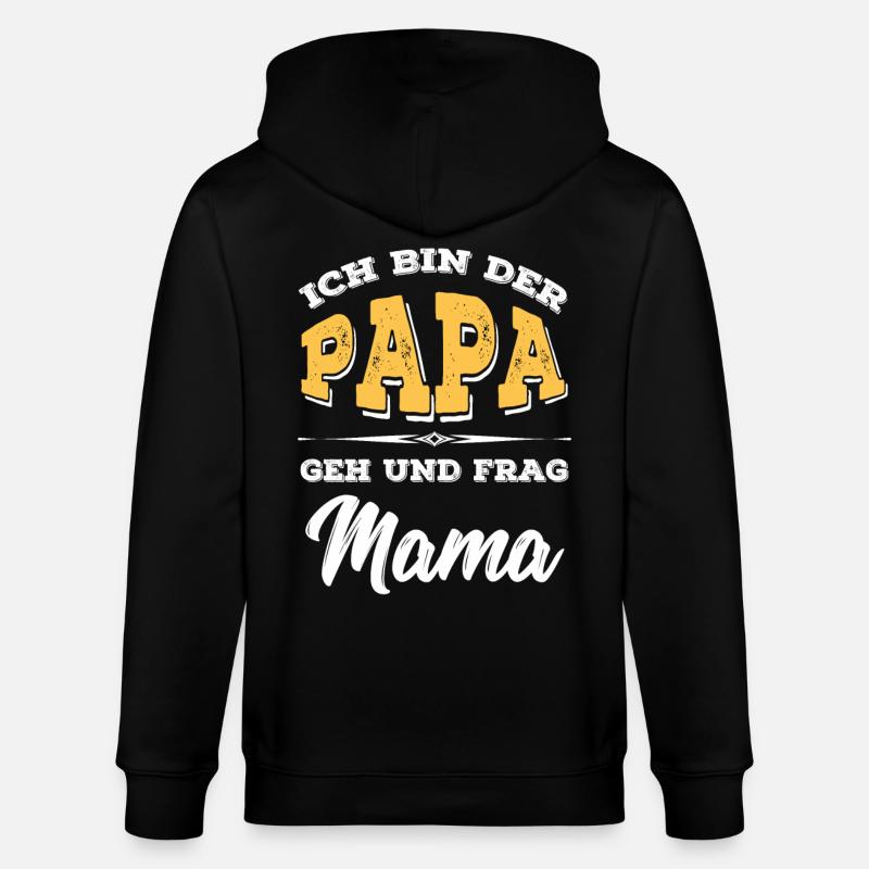 Ich bin der Papa - Stanley/Stella Unisex Bio-Kapuzenjacke CULTIVATOR  - Schwarz