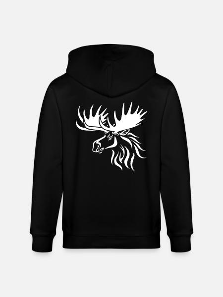 Elch - Stanley/Stella Unisex Bio-Kapuzenjacke CULTIVATOR - Schwarz