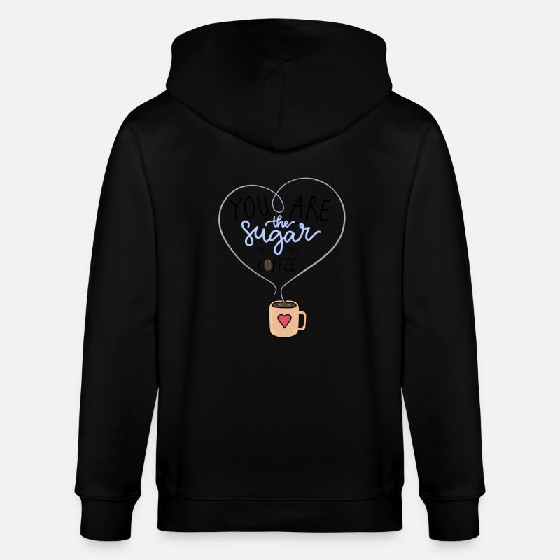Le sucre dans mon café - Veste à capuche bio CULTIVATOR Stanley/Stella Unisexe - noir