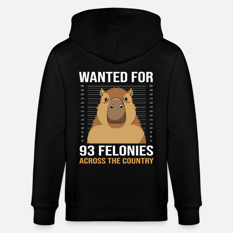 Capybara Capibara - Veste à capuche bio CULTIVATOR Stanley/Stella Unisexe - noir
