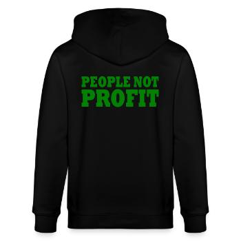 People not profit - Stanley/Stella Unisex Bio-Kapuzenjacke CULTIVATOR  - Schwarz - Hinten - Anna (173cm)