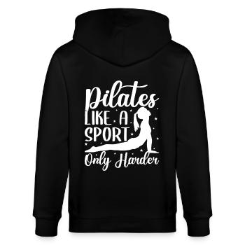 Pilates Enthusiasts Pilates Like A Sport Pilates - Stanley/Stella Unisex Bio-Kapuzenjacke CULTIVATOR  - Schwarz - Hinten - Anna (173cm)
